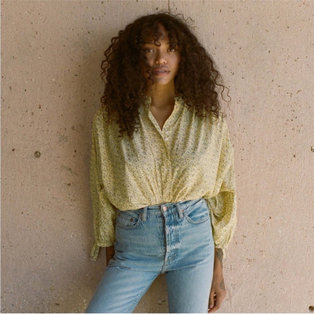 Doen Yellow Floral Top